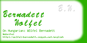 bernadett wolfel business card